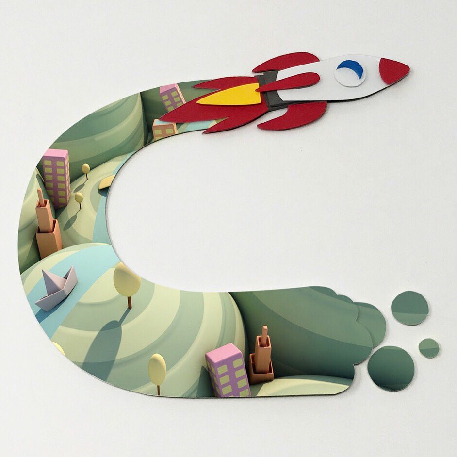 cookie_studio's tweet photo. Letter “C” for @36daysoftype
Paper vs 3D
.
#36daysoftype #36days_c #illustration #cookie_studio #deliciouslycreative https://t.co/boXTB85kvA