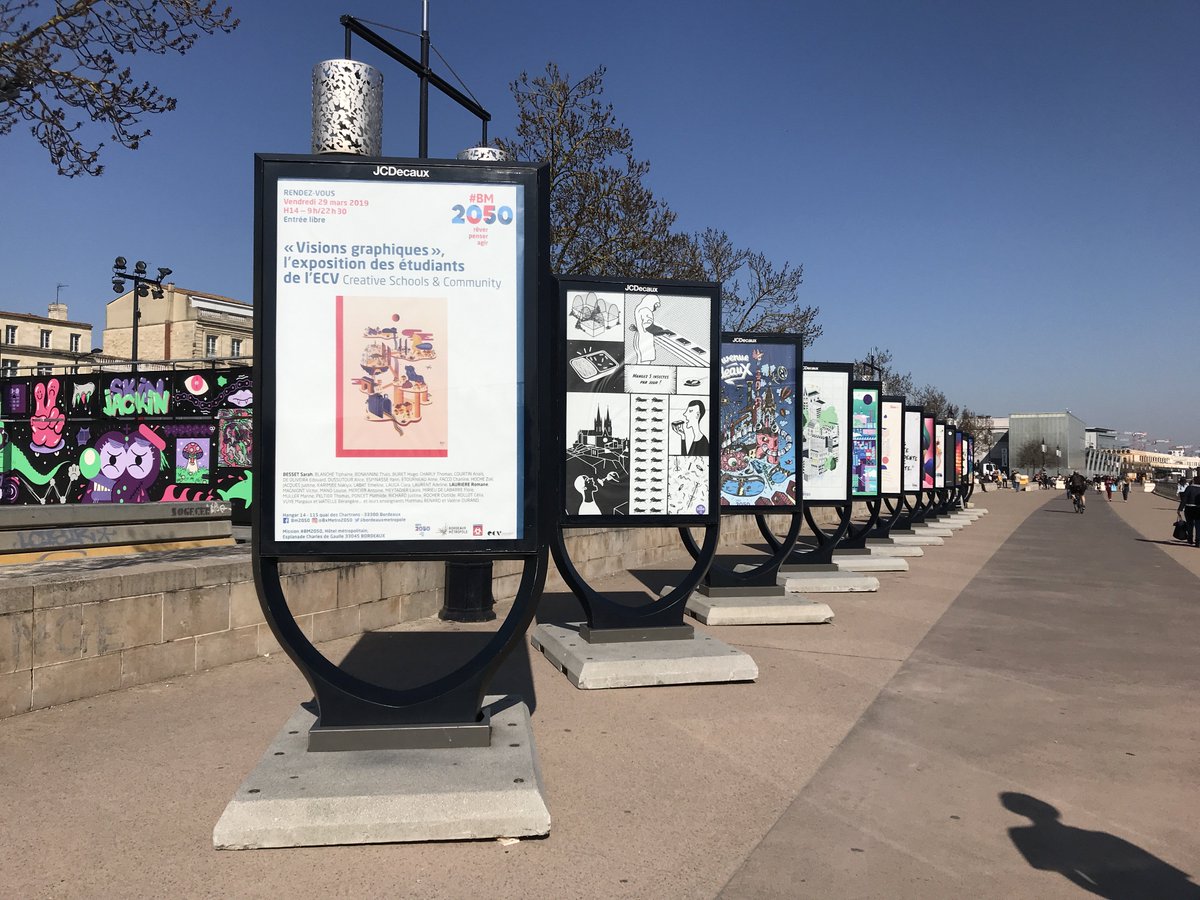 ecvfrance's tweet photo. 👁🗨 @INfluencialemag revient sur la scénographie de plus de 2000m2 réalisée par les étudiants en Mastère Design Graphique de l'#ECVBordeaux à l'occasion de la grande concertation menée par @Bordeaux et @BxMetro #BM2050 #ECVDesign
https://t.co/dpScrbjAyA https://t.co/MneCYpeANi