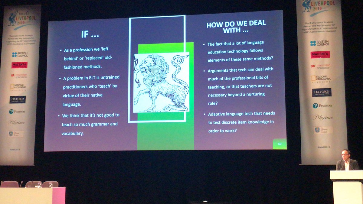 Some “ifs” around EdTech in ELT. Are myths around EdTech hurting us? Increasing blame on the teacher for not adapting to new tech that may actually be inappropriate. Is this the beginning of a “tech-lash”? #IATEFL2019 @Bell_English