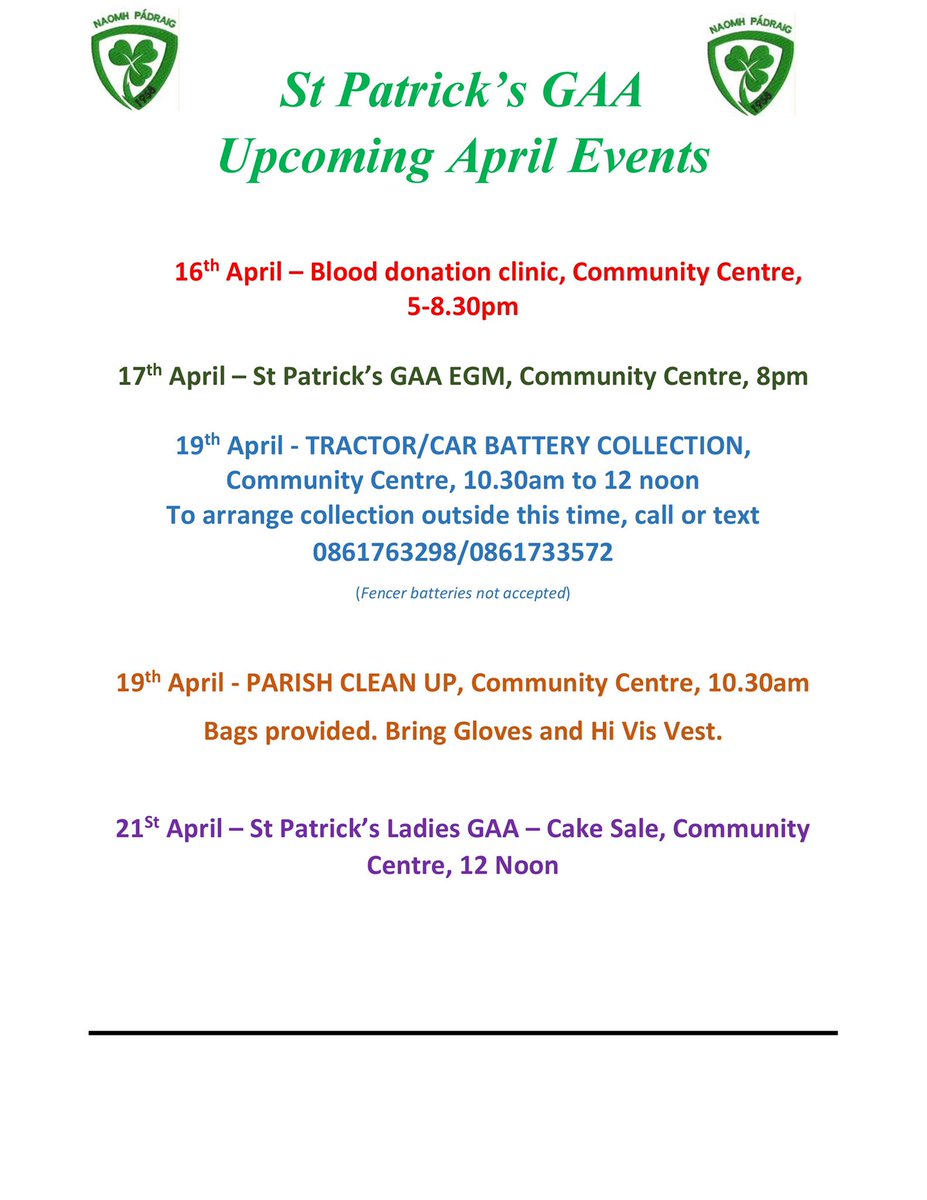 Busy few weeks ahead