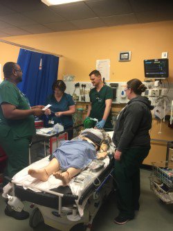 The Sligo ED Team are on fire with burns management! Practicing a difficult airway drill and not forgetting carbon monoxide and cyanide poisoning! well done everyone. #burnssimulation #difficultairway@kakharris @pounderexpress @EMedSligo @DrDaraByrne @vickymeighan @sinead_bredin