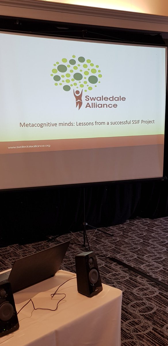 SwaleAlliance's tweet photo. Up next our #leadpractitioners from our #SSIF project presenting 'Metacognitive minds: Lessons from a successful SSIF Peoject' #metacognition #keynote #SwaledaleAlliance https://t.co/EcuevyOJk6