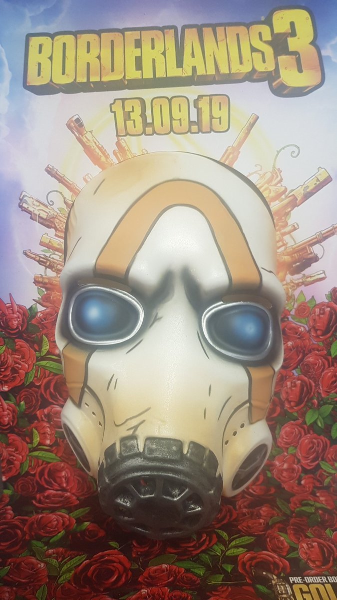 GAMEBoston's tweet photo. Pop down to #GAMEBoston to pre order #Borderlands3 and get the Psycho Mask! #ONLYatGAME🔥 https://t.co/NgEpjIgkl0