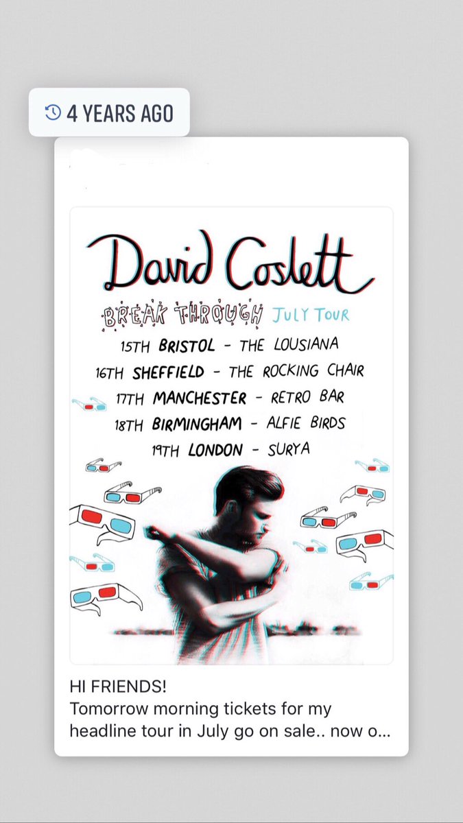 David_Coslett's tweet photo. Wow. 4 years ago! #BreakthroughTour https://t.co/jh4O2WQ2oo