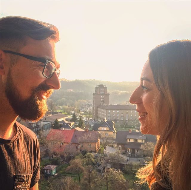 Big3rMan's tweet photo. First breakfast at our new flat, with beautiful view! ❤️ #couplegoals #trinec #new #flat #living #high #view #interior #lookout #couple #look #beard #beardporn #mustache #love #instalove https://t.co/LiA2eeXpm7 https://t.co/1QTjIZAJjG