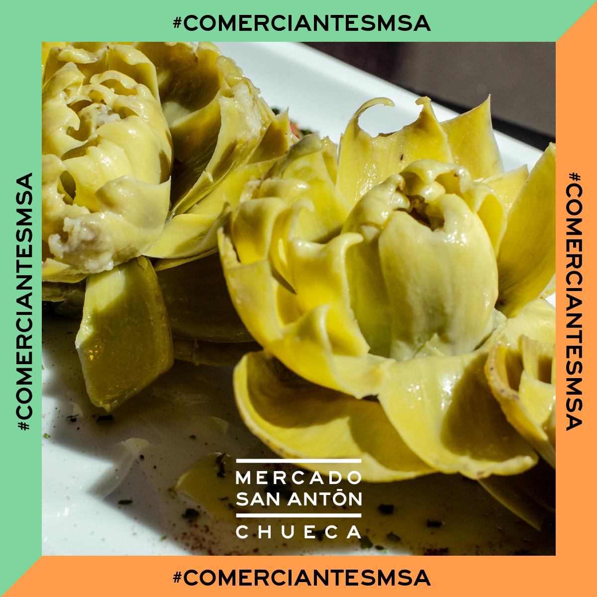 ¡Saluda a Agmed! Te espera en <a href="/TrastiendaTapas/">La Trastienda Tapas</a> con sus espectaculares pintxos y croquetas. También podrás probar degustaciones de temporada, como las alcachofas. ¡Están 👌👌👌! Sin olvidar los buenos 🍷🍷 que tiene Agmed en la bodega. #ComerciantesMSA #SomosComoQueremosSer