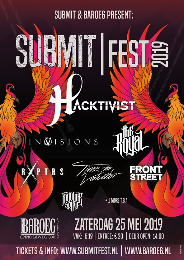 A change in the lineup! So excited to announce that <a href="/InVisionstweets/">InVisions</a> (UK) has been added to the Submit Fest 2019 line-up! They'll be joining <a href="/HacktivistUK/">H Ʌ C K T I V I S T</a>, <a href="/TheRoyalMetal/">The Royal</a> , <a href="/timethevaluator/">Time, The Valuator</a> , <a href="/RXPTRS/">𝐑𝐗𝐏𝐓𝐑𝐒</a> , Frontstreet &amp; <a href="/FMLRSPRT/">Familiar Spirit</a> 🔥. Tickets ➡️ bit.ly/2CdnmLC ❤️#metalcore