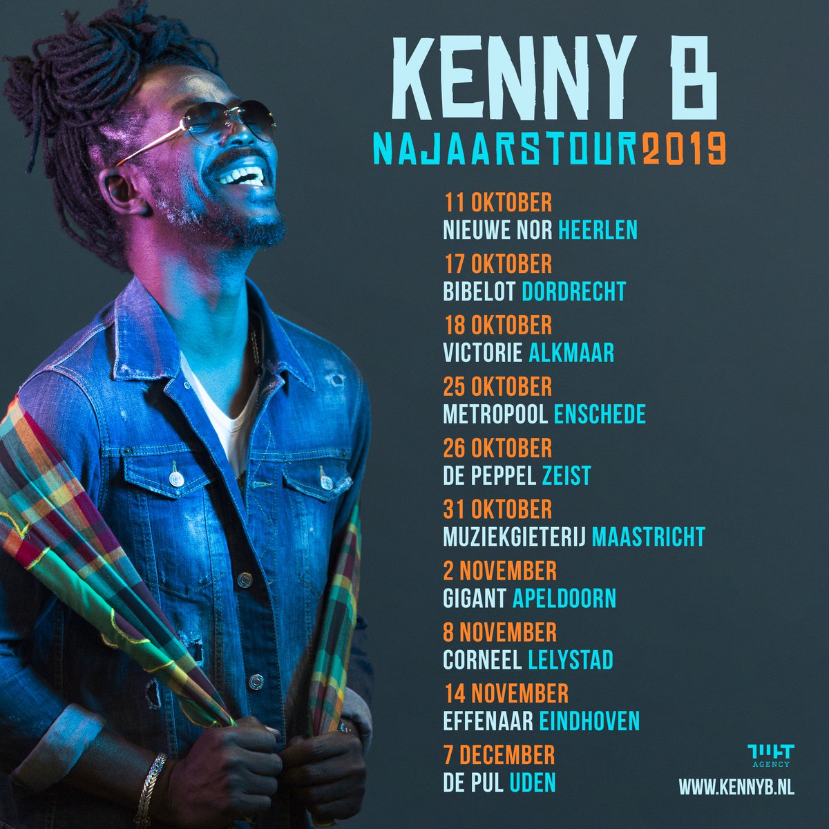 Lieve vrienden, goed nieuws! In het najaar duik ik opnieuw de clubs in met de KENNY B NAJAARSTOUR 2019  🔥❤🔥 Daar brengen we muziek van de nieuwe plaat, oude highlights en vooral feest. Tickets vanaf nu verkrijgbaar via kennyb.nl 🙏🏾 Much love