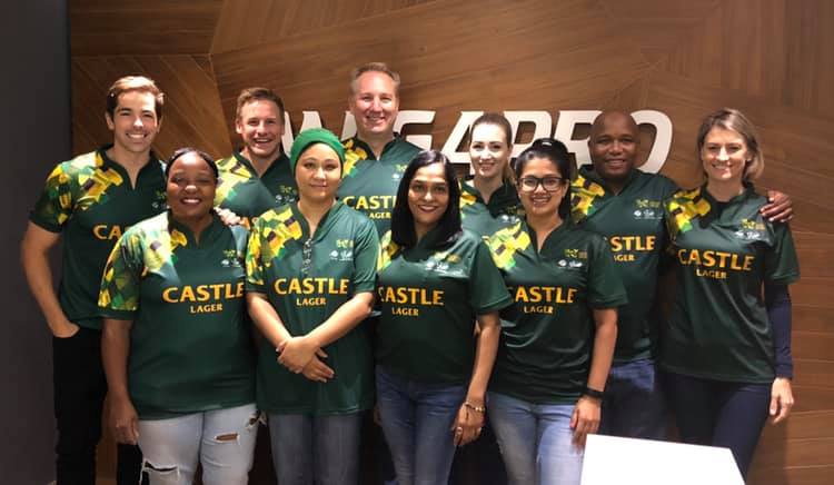 Team Megapro sporting their <a href="/CastleLagerSA/">Castle Lager SA</a> Lager Supporter jerseys
#OneNationOneBeer