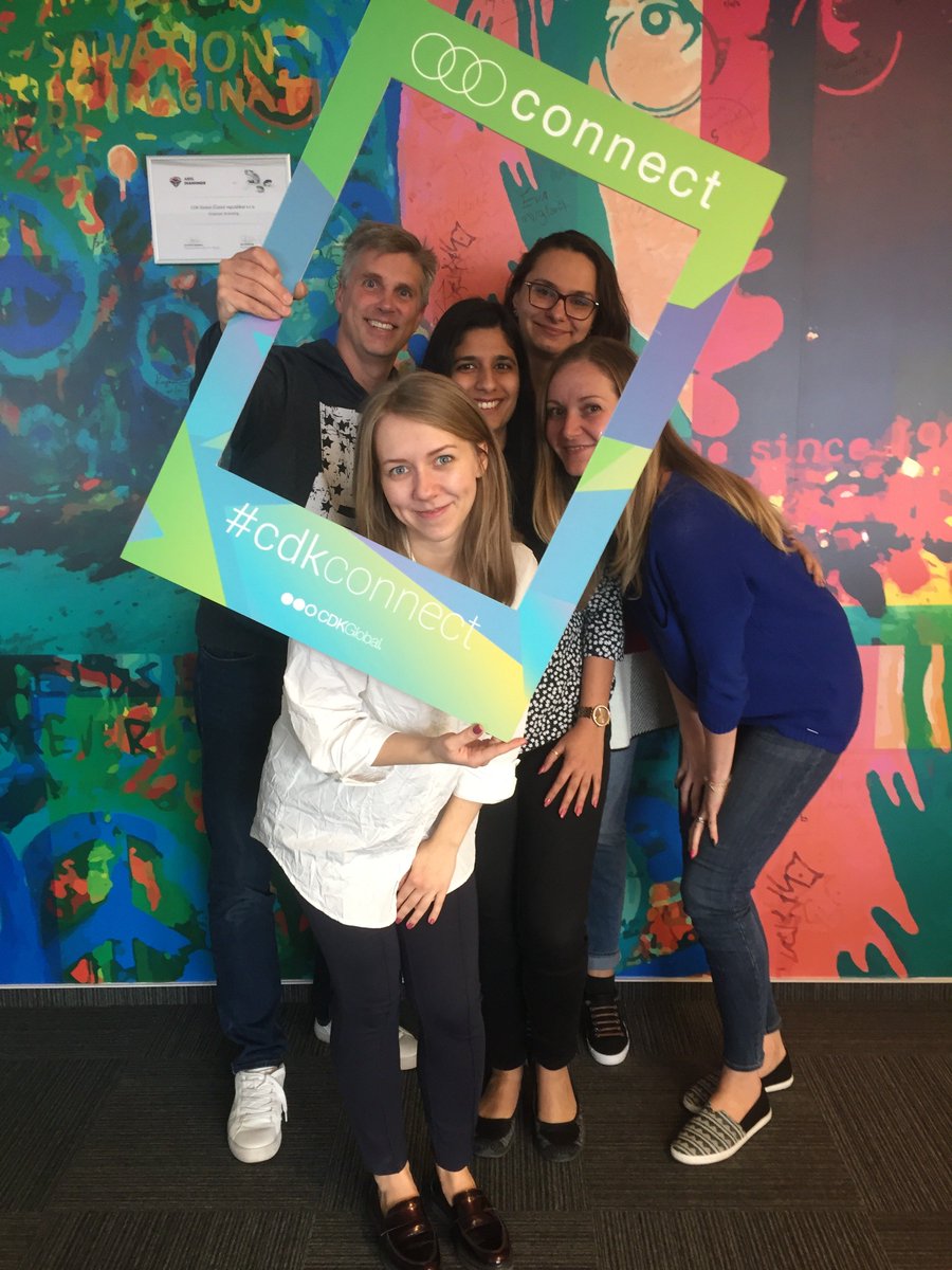 cdkconnect's tweet photo. A lovely #cdkconnect selfie frame photo from our FP&amp;A Team in Czech Republic https://t.co/LpvLXdqk1O