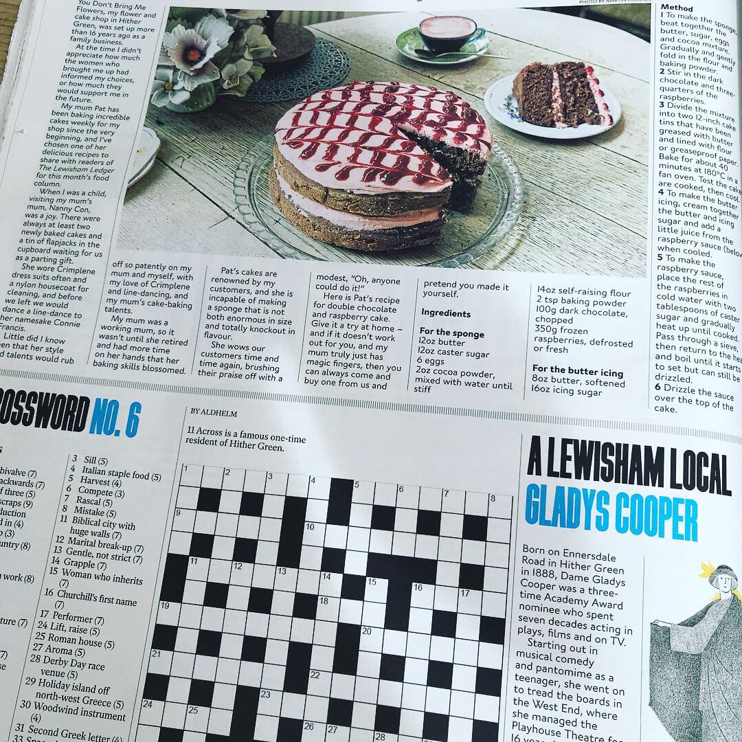 Loving the #hithergreen issue of the <a href="/lewishamledger/">THE LEWISHAM LEDGER</a> . So lucky to have <a href="/ydbmf/">YDBMF</a> <a href="/crimsonclover10/">Crimson & Clover</a> <a href="/cafegreenuk/">Cafe Green</a> @SaigonStreat <a href="/parkfever/">Park Fever 🇺🇦</a> @DrinkAtBobs all on our doorstep. And can’t wait to read Queenie by <a href="/CandiceC_W/">🇯🇲Candice Carty-Williams🇯🇲</a> . There’s even a recipe for Pat’s chocolate cake in there too!