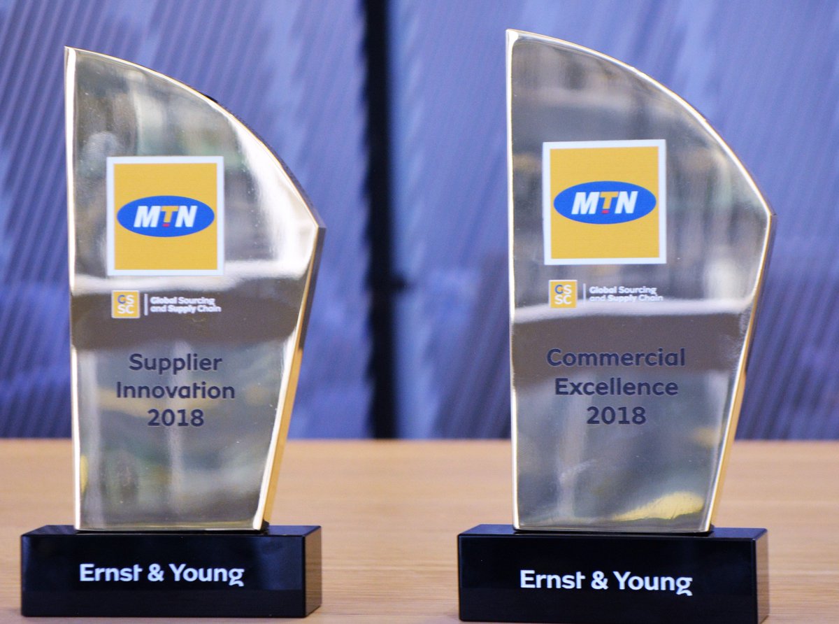 EY_Africa's tweet photo. EY wins the Commercial Excellence and the Commercial Innovation awards at the 2019 MTN Global Sourcing and Supply Chain Awards! #ExceptionalClientService @kapur_abhishek https://t.co/Spf1aDYLbm https://t.co/8yXkHrKrnY