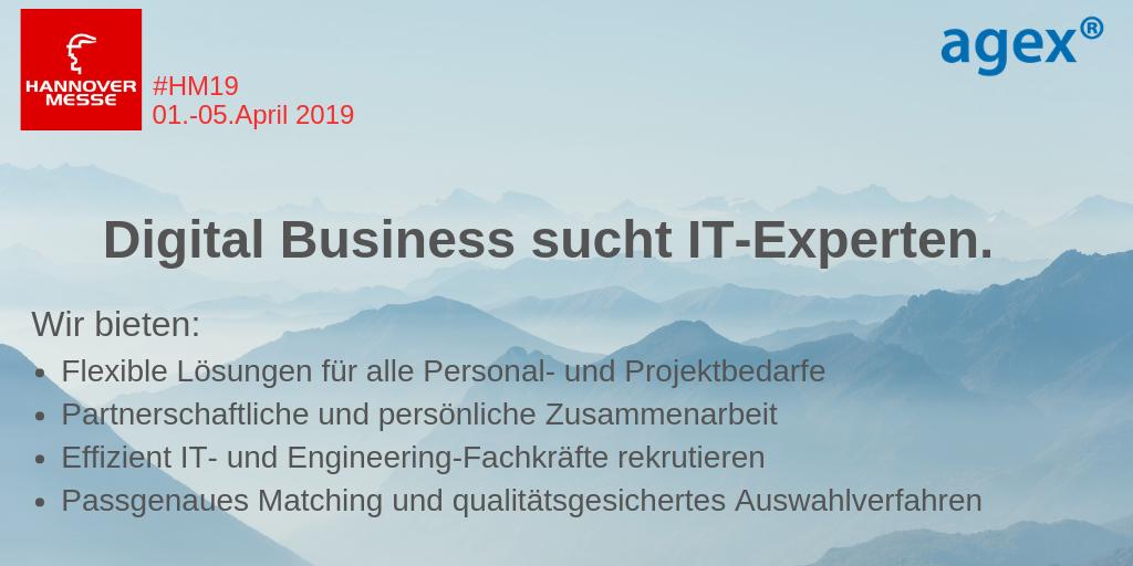 agex_IT's tweet image. Und Ihr Fazit von der #hm19? Können Sie die neu gewonnen Projekte alle bedienen? Unsere Fachkräfte bringen das erforderliche Know-how und die passenden IT-Skills mit. Just-in-Time Ihres #Projektes. Sprechen Sie uns an! Tel. 030 83 21 57 200 oder schreiben Sie uns: info@agex-it.de