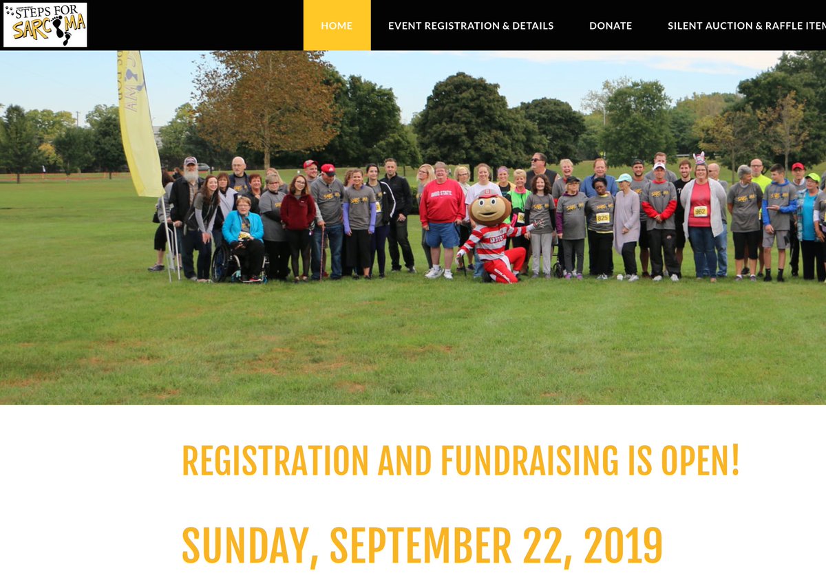 StepsForSarcoma's tweet image. Registration for our annual Step for Sarcoma event @OSUCCC_James @OhioState is now OPEN!!! Together we can do so much! To learn more about the event and register stepsforsarcomaevent.com
