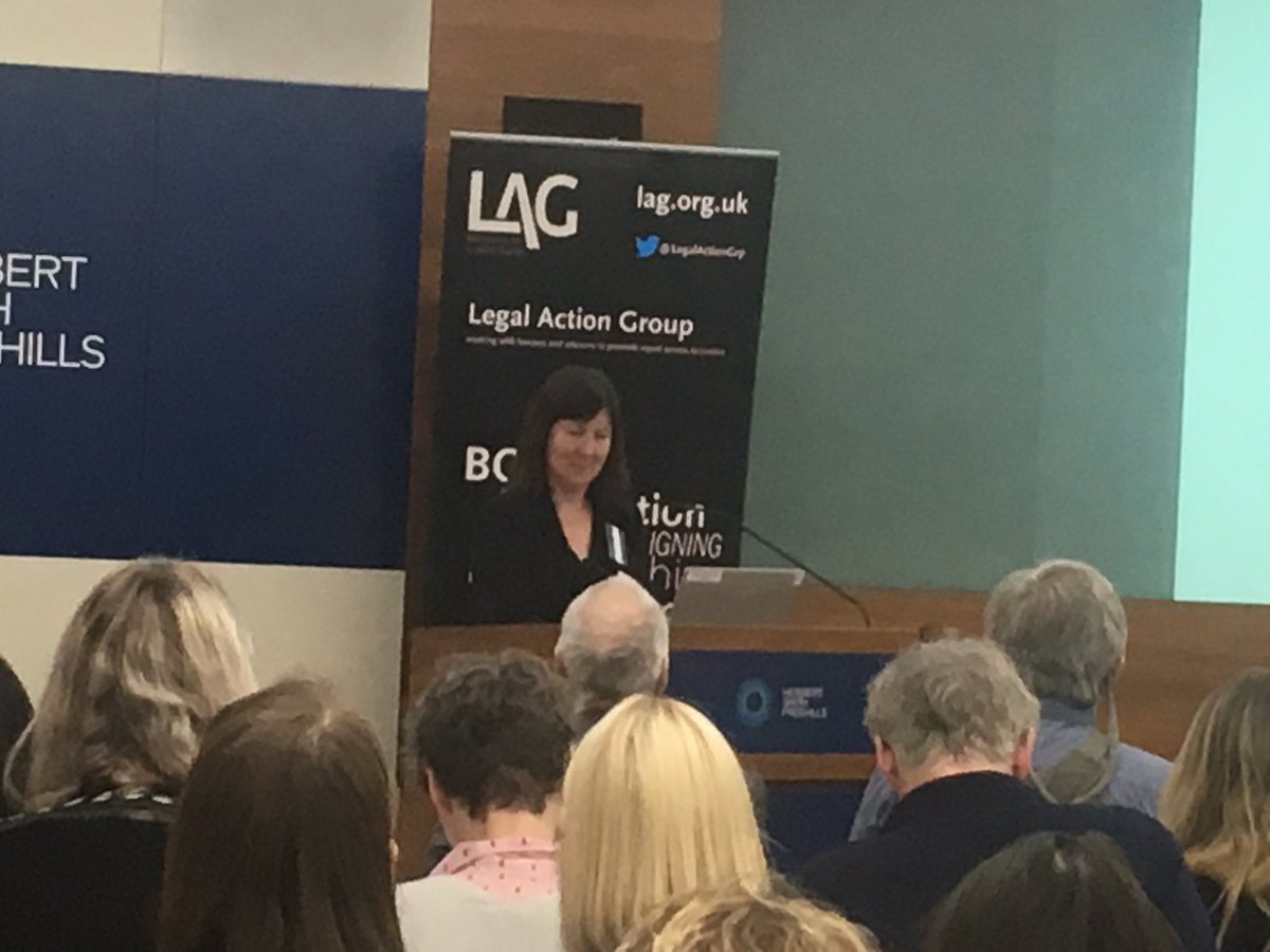 Our fab trustee @sue_james1 speaking at #legalaid70cof - We should take heart from our legal aid successes #righttorent including @LawCentres duty scheme JR!