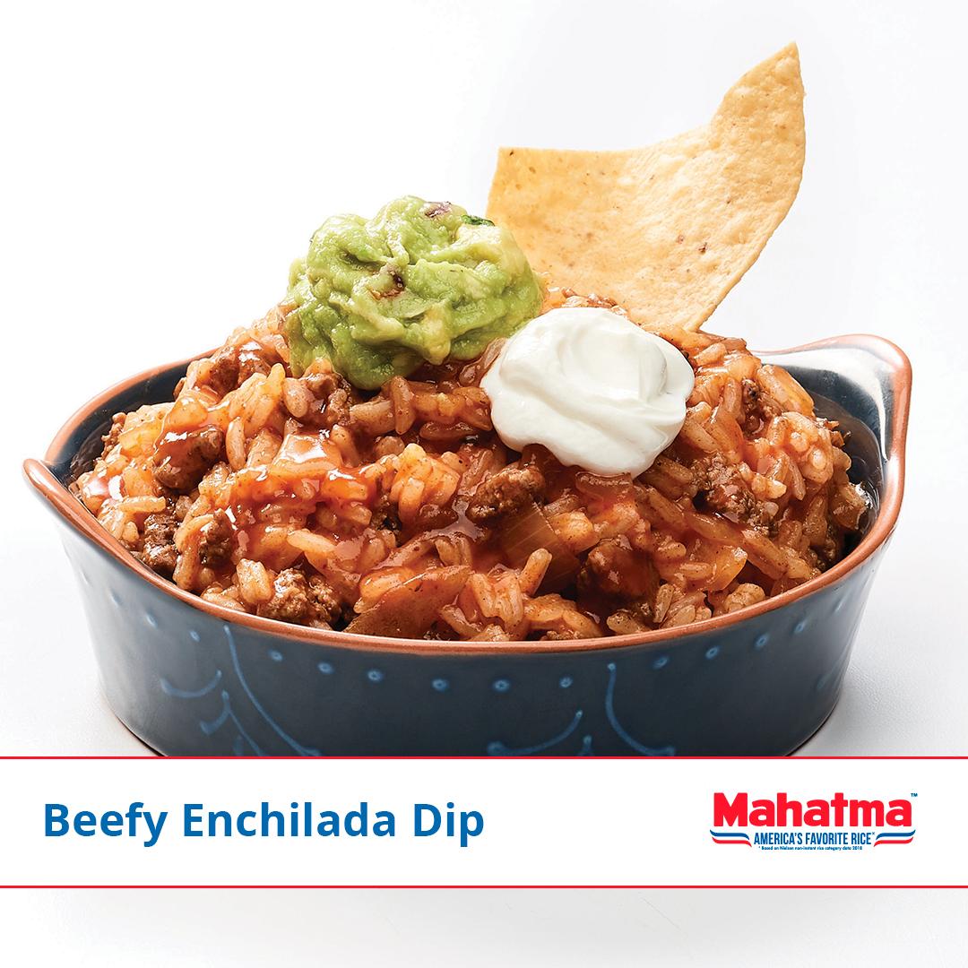 Whether you’re throwing, pitching, batting or cooking this Beefy Enchilada #dip, make sure you enjoy them with Mahatma Rice #RecipeOfTheDay bit.ly/2UkZCRR