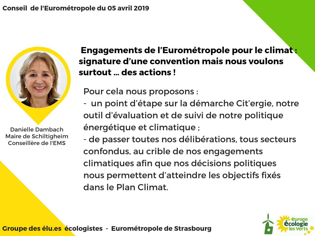"Signature de la convention des Maires pour le climat et l'énergie : une convention c'est bien, mais nous voulons des actions et un suivi !" <a href="/DanielleDambach/">Danielle Dambach</a>
