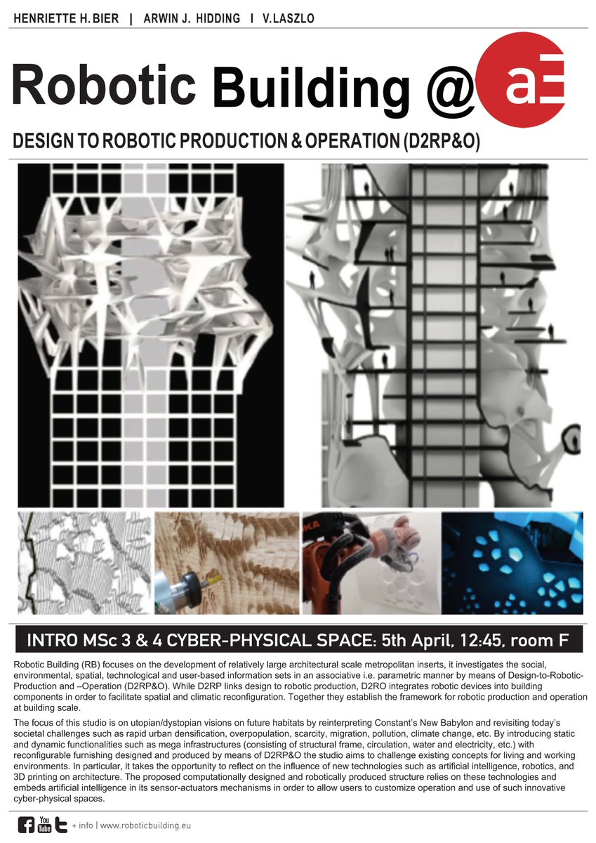 Intro to next semester's graduation theme on RB <a href="/AE/">André E</a> @thijsasselbergs studio is presented 5th April at 12:45 <a href="/BKTUDelft/">BK TUDelft</a> <a href="/TUDelftDRI/">TU Delft Robotics</a> <a href="/tudelft/">TU Delft</a>!