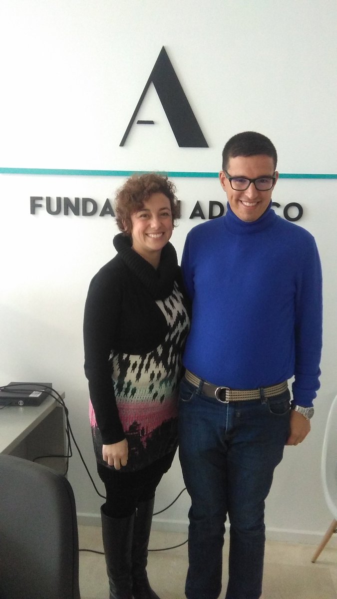 DanielSanfielTV's tweet photo. Con @RocioLpezBez de entrevista en la @fund_adecco. Gracias por llamarme 😉😉😉 https://t.co/kD7e7iC5x3