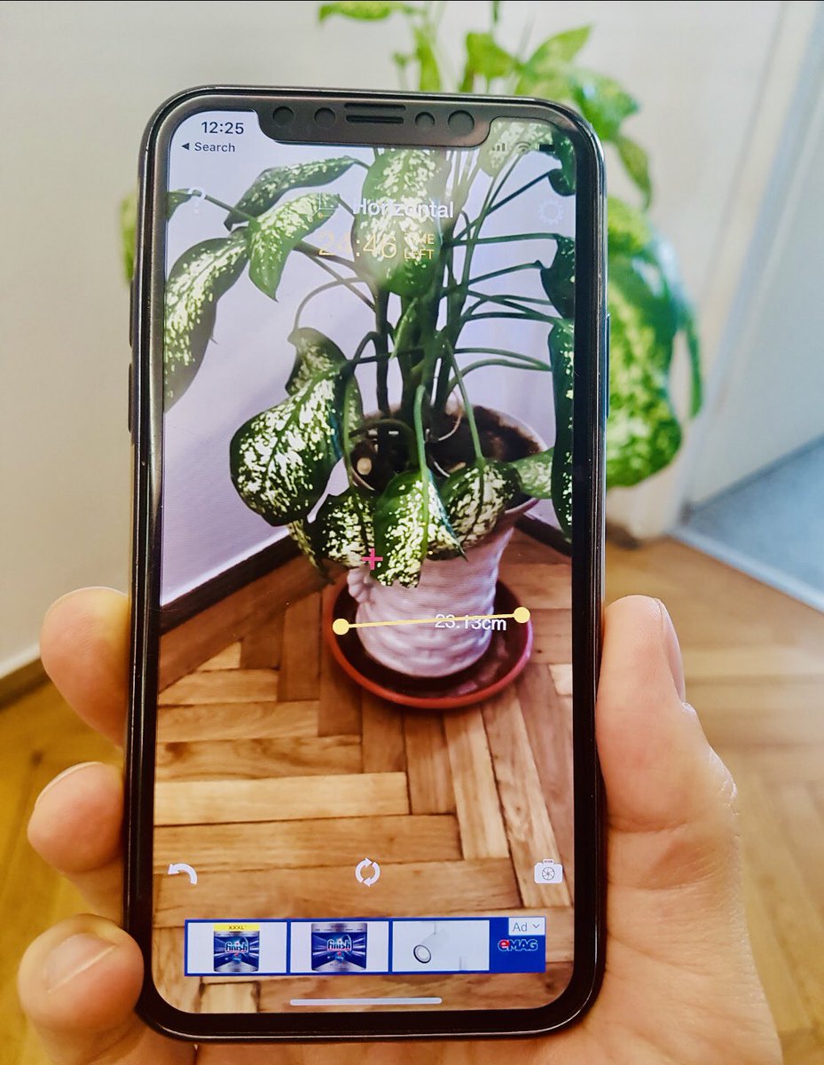 MeasureToolsApp's tweet photo. We need a new pot for our plant. Let’s see how large?
#measurement #homeimprovement #homerenovation #gardeningtips #gardeningtools #landscapedesign #flowerpot #remodeling #diycrafts #diyhomedecor #measuringtape #measuretools #kitchendecor #augmentedreality #diytools #digitaltools https://t.co/zWtoasTqsp