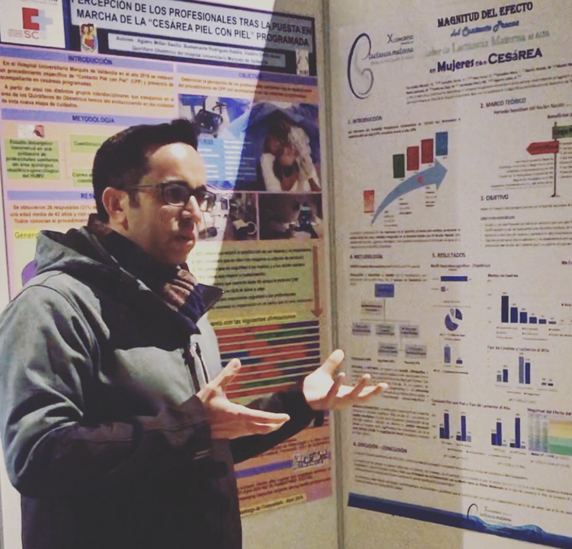 #LACTASANTIAGO2019 El Doctor y Matrón <a href="/Santyfernandez/">𝓢𝓪𝓷𝓽𝔂 𝓕𝓭𝓮𝔃 💉</a>  nos explica la Magnitud del efecto del contacto piel-piel sobre la #LactanciaMaterna en mujeres tras una cesárea #IENFERCAN <a href="/EnfermeriaCN/">EnfermeriaCanaria</a> #matronasconlamujer #NursingNowCanarias