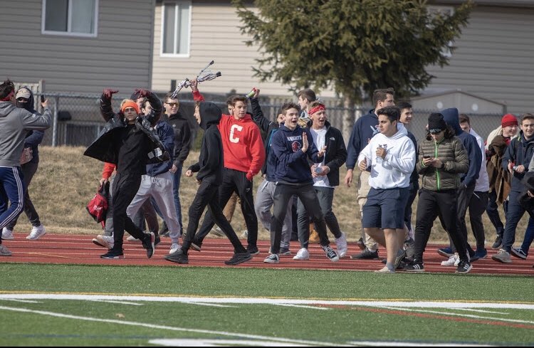 KnightsULTRAS1's tweet photo. Knights footy beat sandy 4-0 yesterday. Even with a smaller turnout then usually the ultras were in sandy’s head bad. Great effort by all the ultras and a celebration that featured some duck duck goose. https://t.co/p8SUaI27Rh