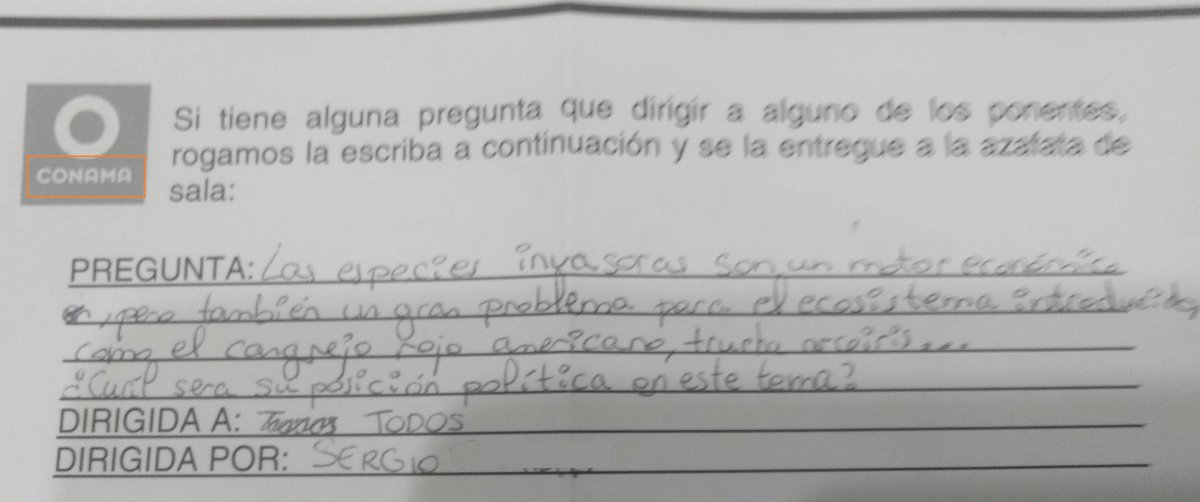 Arturolarena's tweet photo. #Eleccionesenverde... imposible cursar las casi 40 preguntas formuladas por los asistentes al debate... en #Toledo en el #ConamaLocal2019 entre ellas una sobre #EspeciesExóticasInvasoras, motor económico en algunos casos y problemas para los ecosistemas en todos @LifeInvasaqua https://t.co/tlyh81fbz2