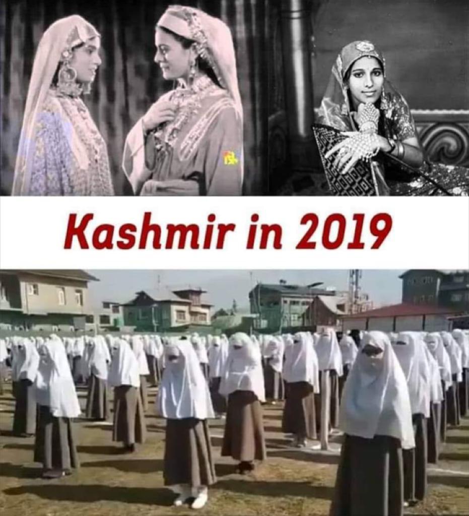 The most damning commentary on Affairs Kashmir... 
Thanks to #Nehru
#SheikhAbdullah... 
Legacy carried forward by
@RahulGandhi 
@OmarAbdullah 
@MehboobaMufti ...
Women being treated like they are in ISLAM...
@Prof_Hariom 
@DharRenuka 
@neelakantha