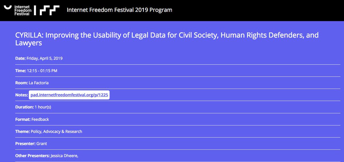 APC_News's tweet photo. Join our conversation on #CYRILLA, a project to organise and make accessible legislation and case law on human rights in digital environments at #InternetFF. We’ll be talking with @SMEX, @DerechosDigital and @HURIDOCS:
https://t.co/dNhkOQjWPb https://t.co/1L4BGdYgF2