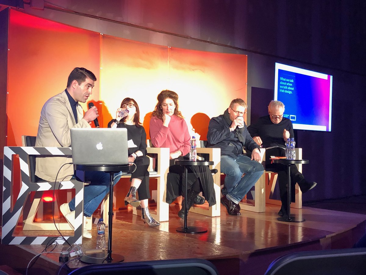 What we talk about when we talk about Irish design ⁦<a href="/weloveoffset/">OFFSET</a>⁩ ⁦<a href="/CreativeIreland/">Creative Ireland</a>⁩ ⁦@Bradley_brands⁩ ⁦<a href="/myIADT/">IADT Dún Laoghaire</a>⁩ #OffsetDub ⁦<a href="/100archive/">The 100 Archive</a>⁩ "excellent design being produced throughout ireland of very high standard" ⁦<a href="/Atelier_DS/">Atelier David Smith</a>⁩