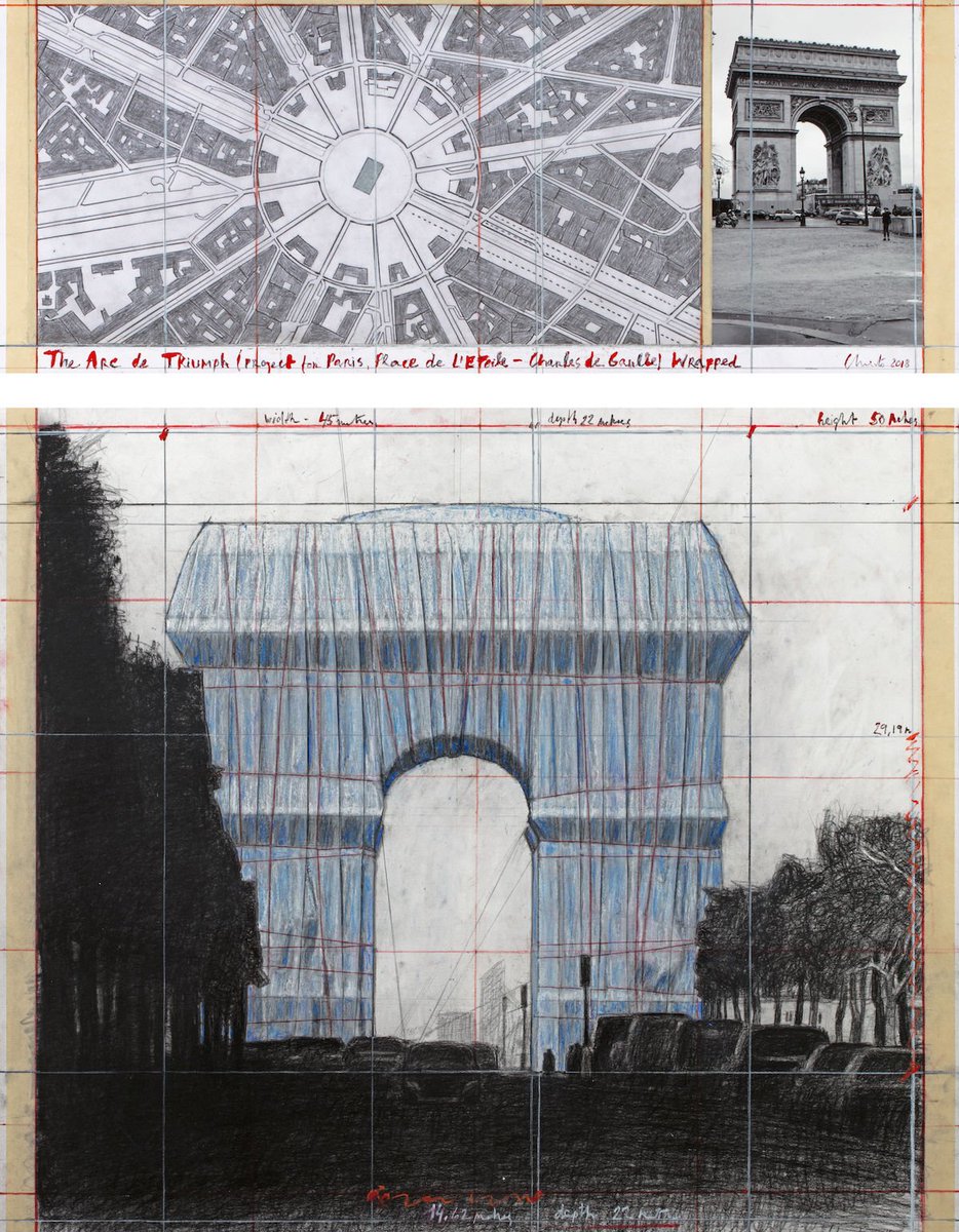 WE ARE STOKED!!!: #Christo will wrap Paris’s Arc de Triomphe in blue fabric. bit.ly/2K9tDzd #creativeplacemaking #urbantactics Photo by André Grossmann, © 2018 Christo.