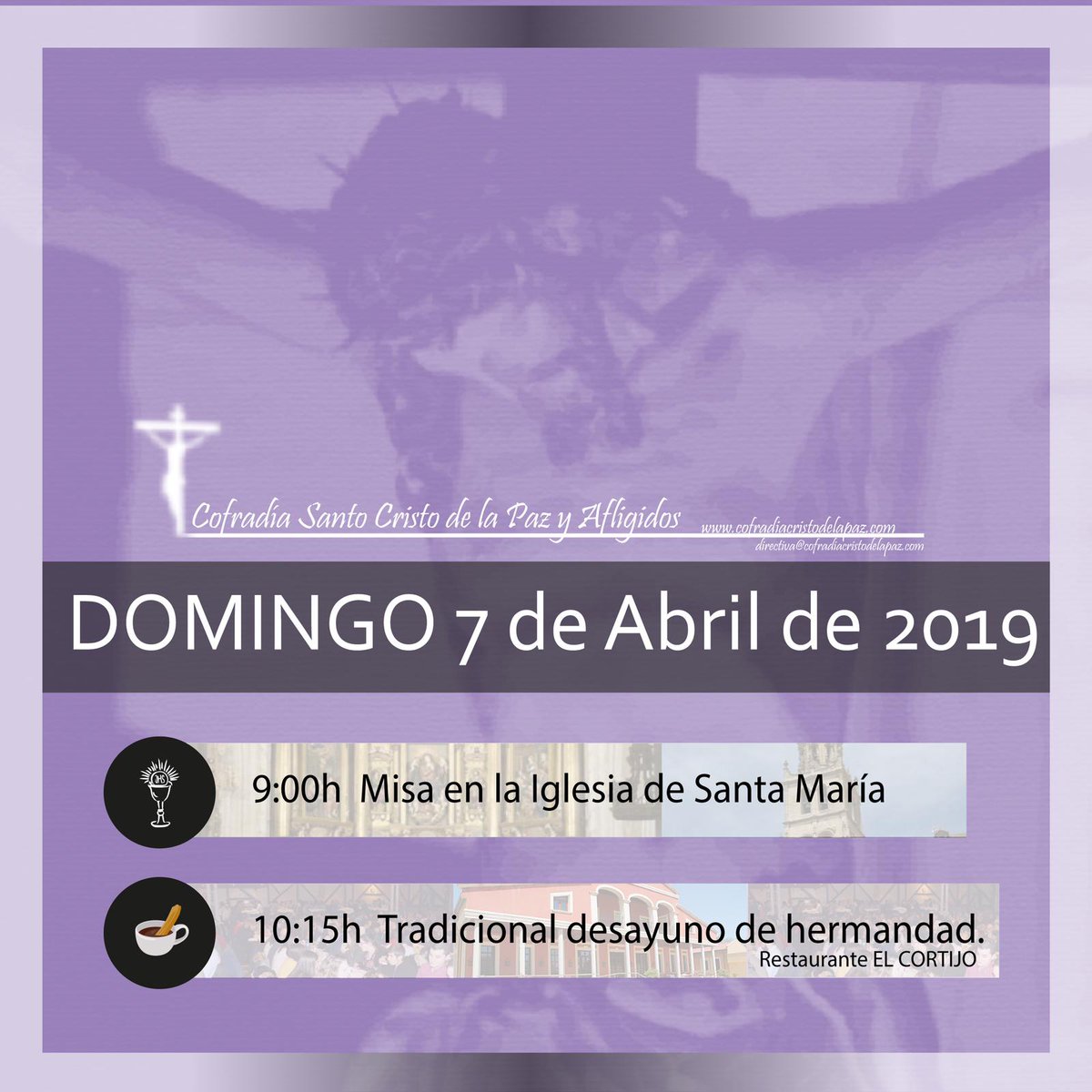 cristodelapaz's tweet photo. Y recuerda mañana puedes pasar por la sede de la Cofradía a pagar tu cuota anual y si ya la has pagado puedes recoger tu libro de Semana Santa 2019 https://t.co/lqPSRrrK2U