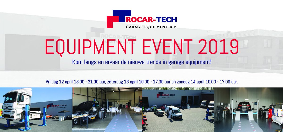 RocarTech's tweet image. Nog 1 week en dan vindt het @RocarTech Equipment Event 2019 plaats!
Wij heten u van harte welkom op 12, 13 en 14 april. Graag tot dan!