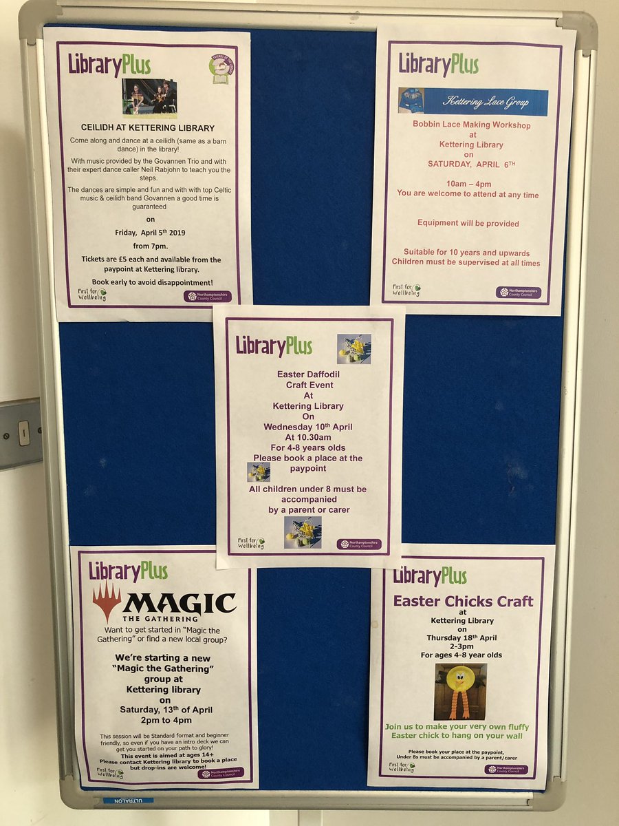 chris_davison1's tweet image. .. lots going on at your local Library this April ! ..👏👍🙌 .. #MoreThanJustBooks @Library_Plus @ThisisKettering @ENTKettering @NTelegraph @weaver_steph @Grifster96 @BBCNorthampton @NNwhatson @NHFTNHS @bosworth_alison @MadelineWarwick @sylviadavis551 #KetteringLibrary 📚