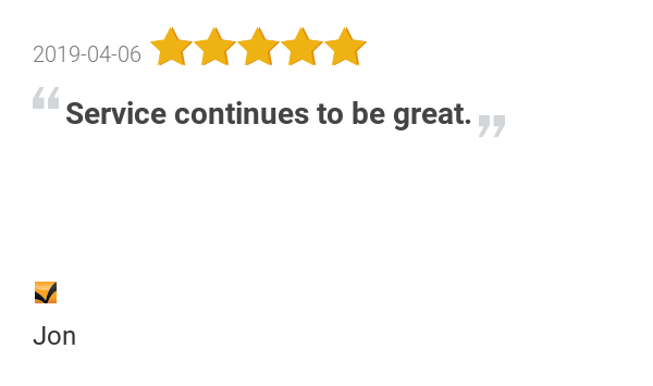 currencytweets's tweet photo. New 5.0-star Review: "Service continues to be great." https://t.co/JNIZLWCn97