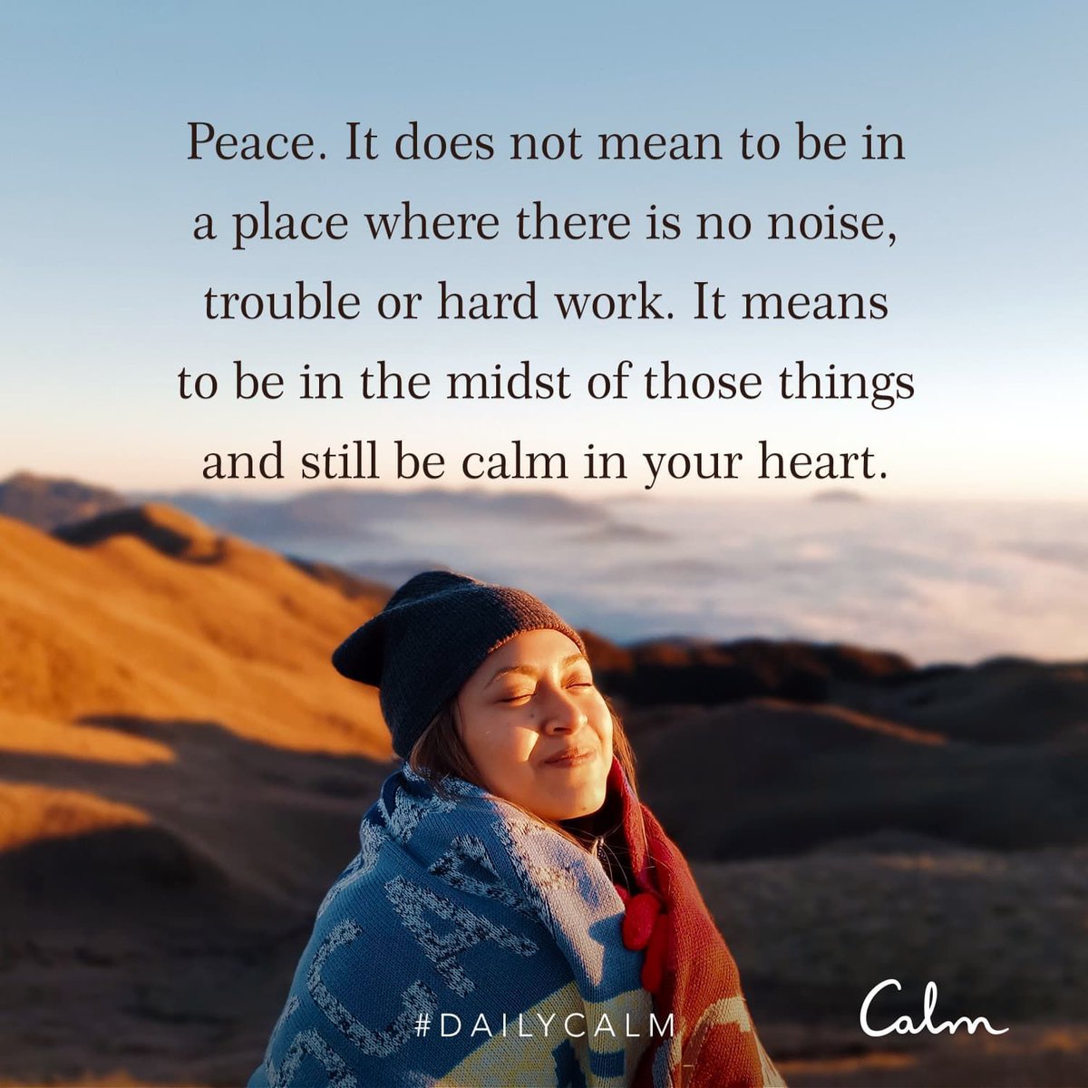 Where have you found peace amidst challenge or busyness?  #WorldCalmDay