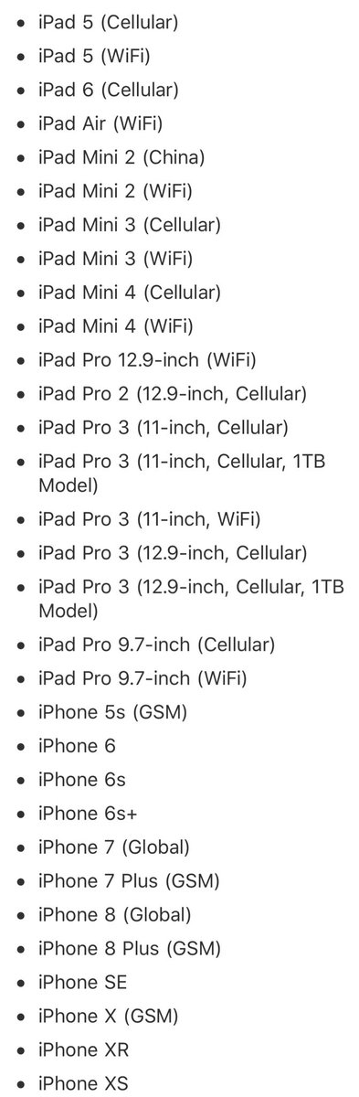 iSWUpdates's tweet image. iOS 12.1.4 (16D57) is no longer being signed for the devices in the image.
#iOS #iOS1214