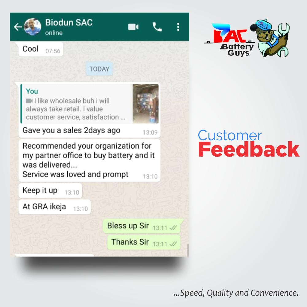 pacbatteryguys's tweet photo. Nothing beats the feeling of a positive feedback from a satisfied client. This kind of beautiful feedback plus recommendation gets our heart #turninonown with happiness.😁
.
#thinkbattery #thinksolar #thinkpac #pacbattery #carbatterysolution https://t.co/GVtjnGTJBG