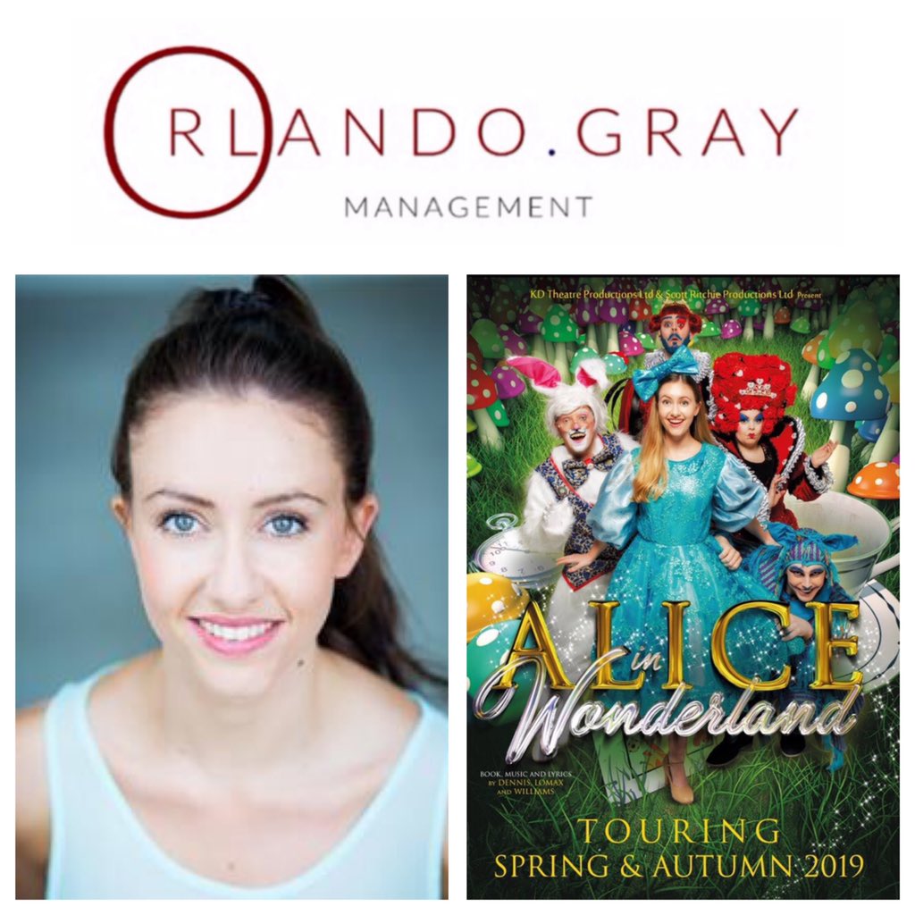 OrlandoGrayMgt's tweet photo. Another opening! A huge ‘break a leg’ to @fleming_melissa who opens as Alice in ‘Alice in Wonderland’ today, ahead of a UK Tour! #TeamOGM 🔥 https://t.co/BX7IOZqkq0