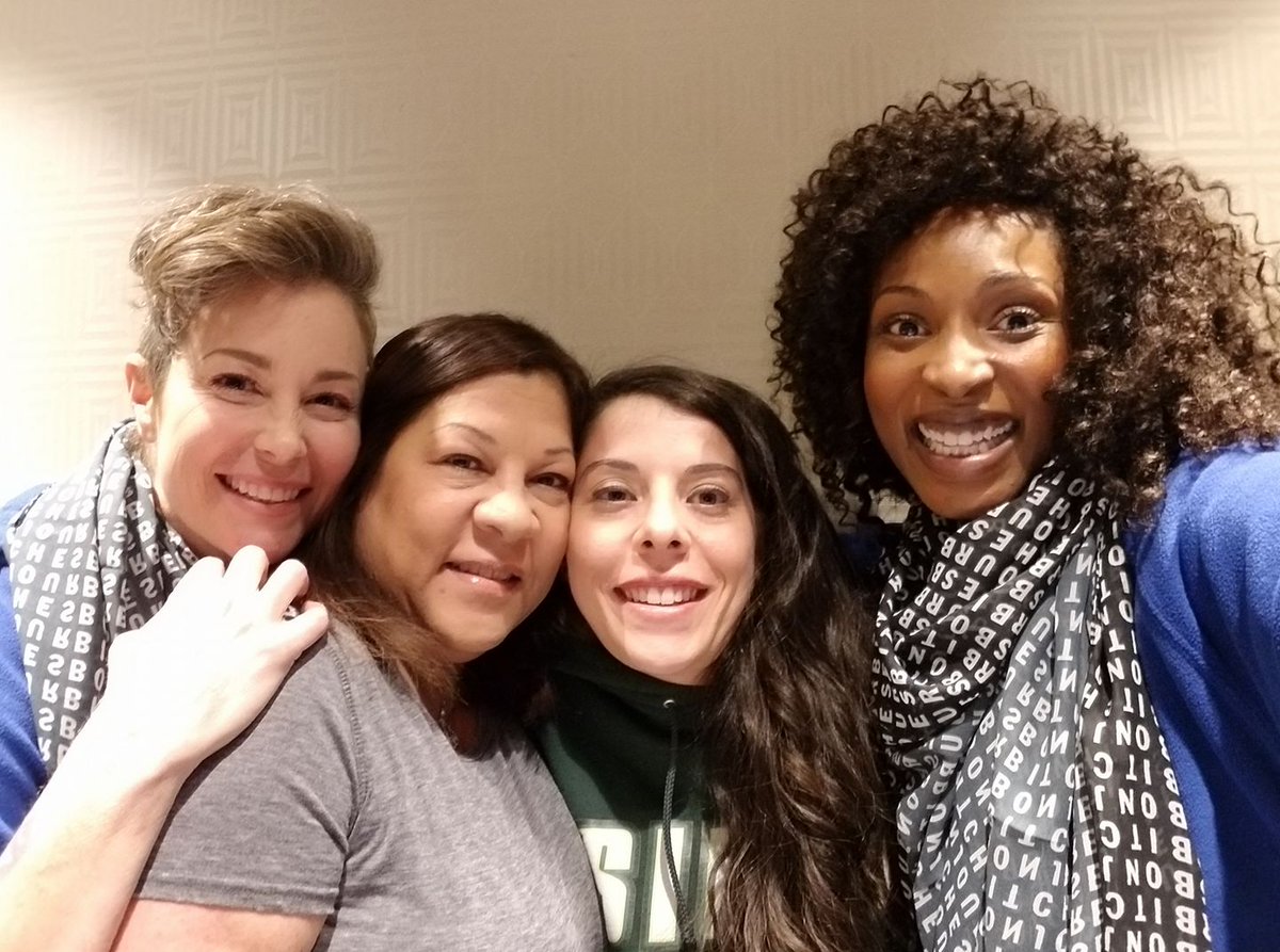 nancygmo's tweet photo. @kimrhodes4real @_LisaBerry One year ago today. Best pj party ever! Smiling and grateful. #spnmon #spnfamily https://t.co/SNBHrZsIJY