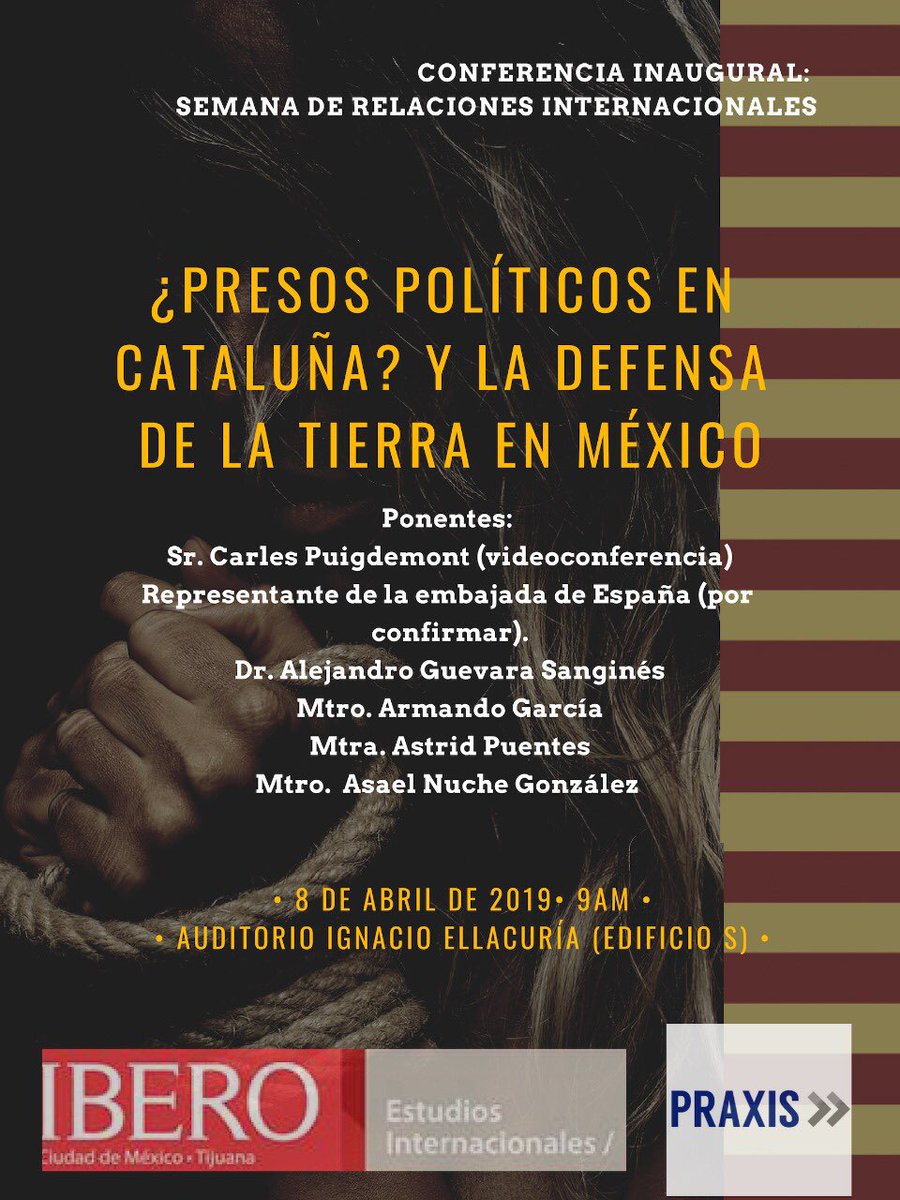 Davant els canvis de darrera hora proposats per representants de la Universidad Iberoamericana Ciudad México a l’acte de dilluns, el President <a href="/KRLS/">krls.eth / Carles Puigdemont</a> es veu obligat a renunciar a la seva participació. Ens informen que els canvis eren resultat de pressions d’autoritats espanyoles