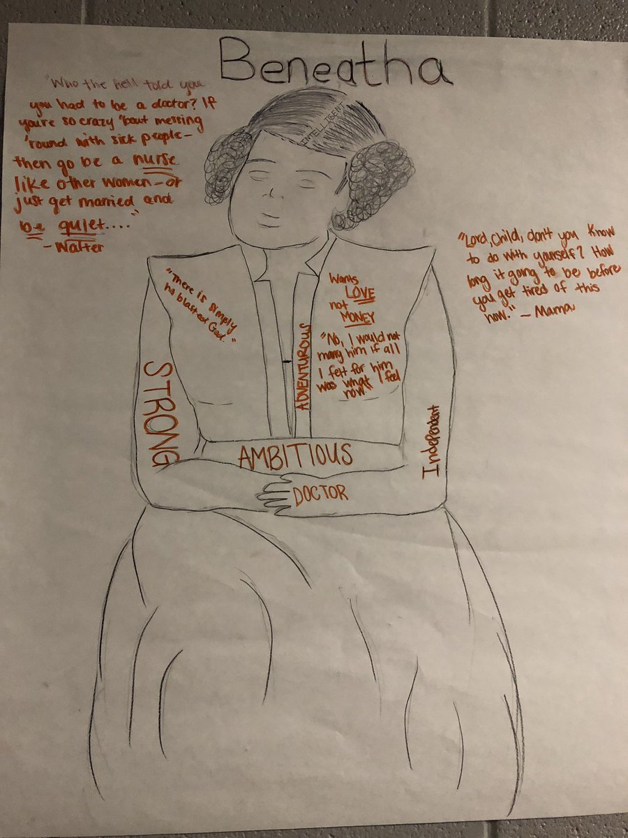caravaughnfhs's tweet image. Eng 3 students working on character analysis from “A Raisin in the Sun”! #ChooseExcellence @bhsdawgs #textevidence