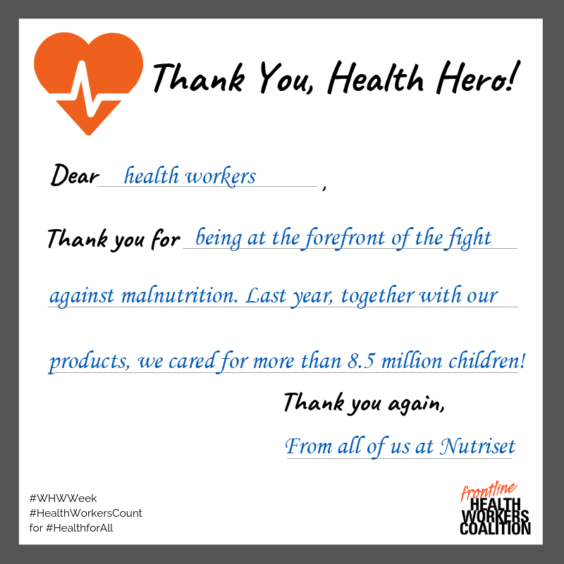 Nutriset_Fr's tweet photo. [#WHWWeek] Let's join @FHWCoalition to celebrate the World Health Workers Week! #HealthForAll https://t.co/XT7RyCnedn