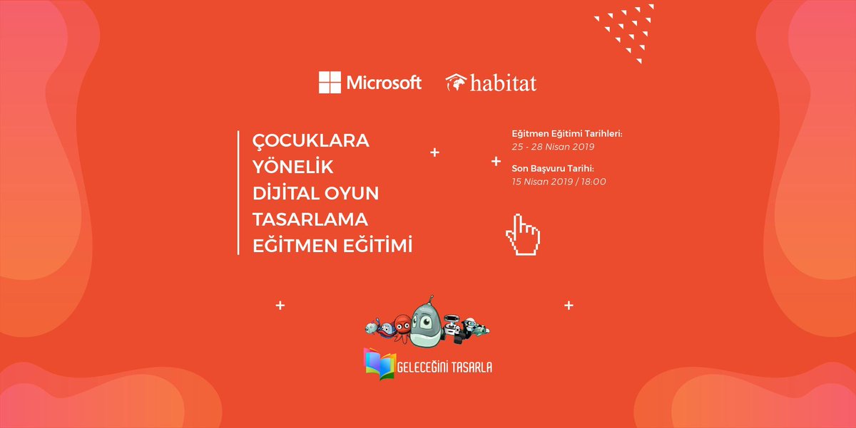 GTasarla's tweet image. 📢 Microsoft ve Habitat Derneği'nin  2005 yılından bu yana yürüttüğü Geleceğini Tasarla Programı'nın yeni eğitim içeriği olan "Çocuklara Yönelik Dijital Oyun Tasarlama" ilk eğitmen eğitimi ile gönüllü eğitmenlerini arıyor! 

🔗 Bilgi ve başvuru: habitatdernegi.org