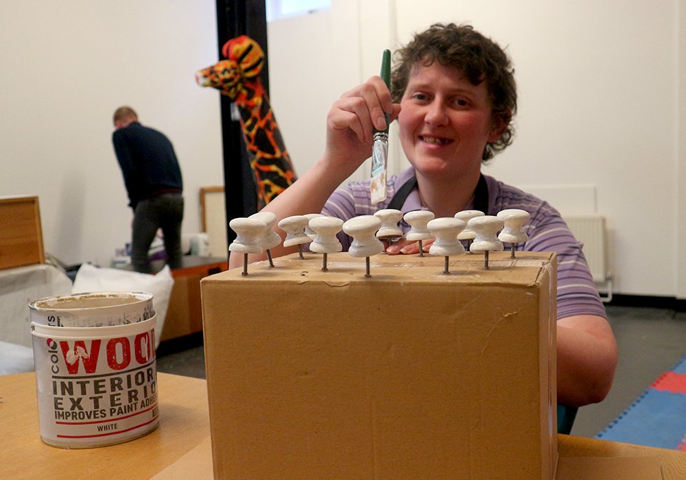 impact_arts's tweet photo. Our Make it Your Own Renfrewshire team are buzzing to move into their brand new Paisley premises next week! Here's a couple of shots from recent workshops at the Factory in Glasgow. 🏠 https://t.co/hFs2lvURxC