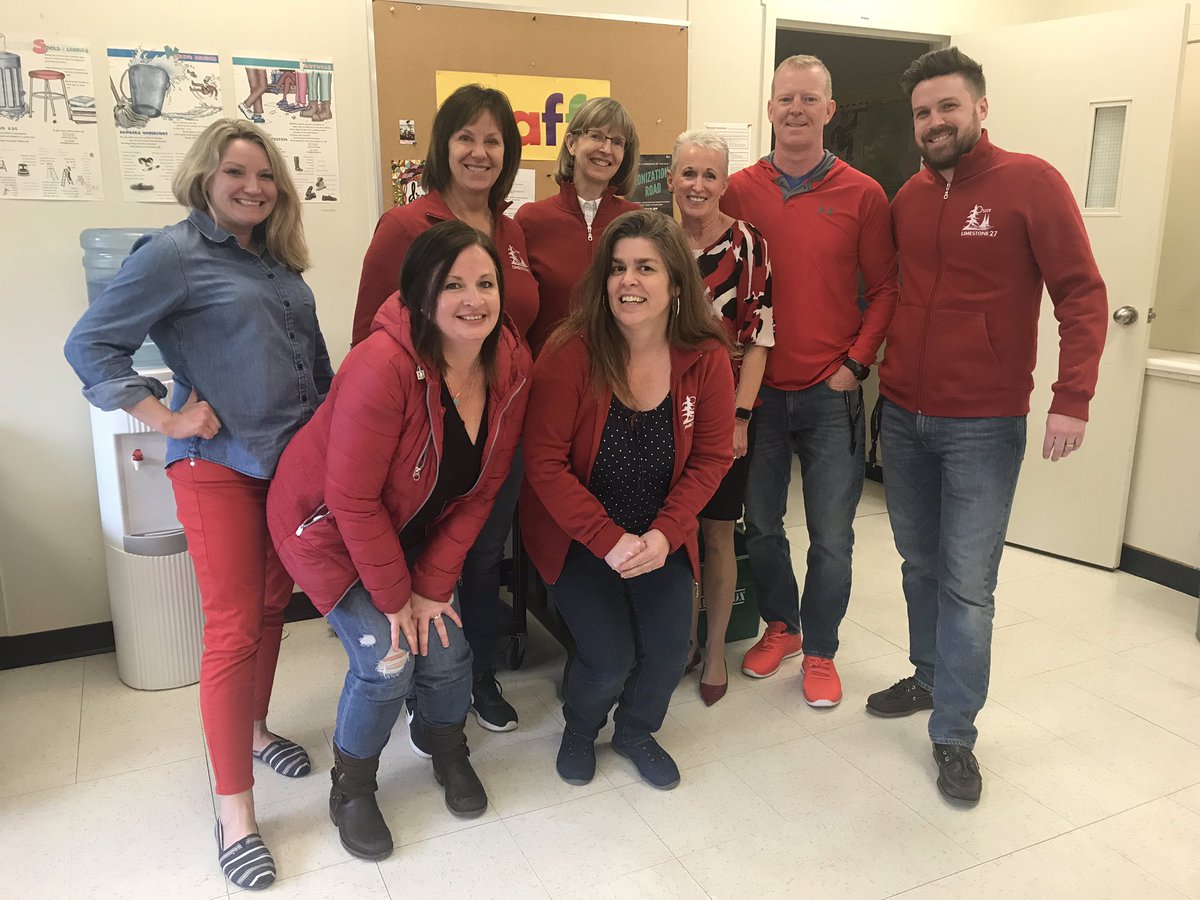 D27Instructors's tweet photo. Community Education staff standing together @LCE_LDSB #ldsb #osstf #redfored #d27osstf @fordnation @etfo https://t.co/zVnoh9kd6Z