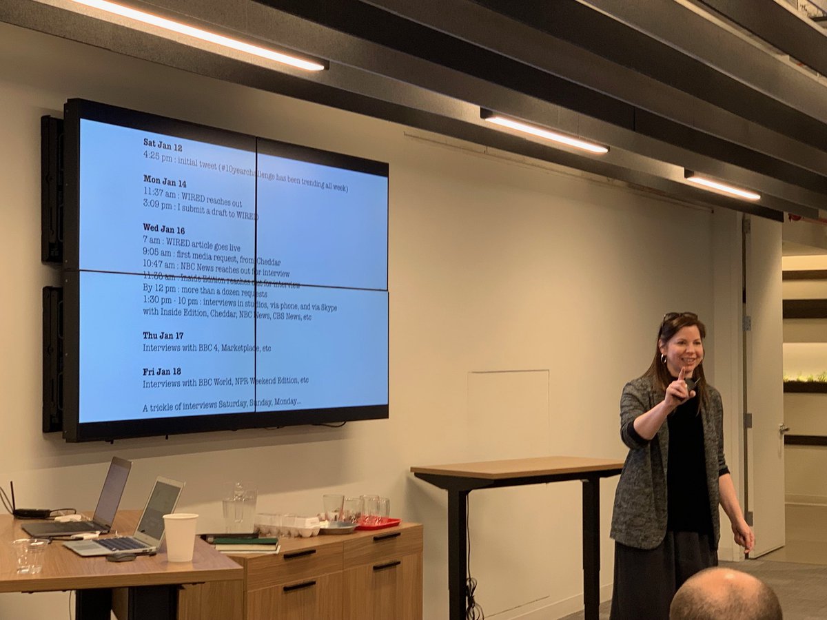 JeanetteBronee's tweet photo. @kateo sharing insight and wisdom about how to be not only #techhuman but also press and news ready @NSANYC #nsa19 @SerendipityLabs #bestdayever https://t.co/sBVOUItfQU