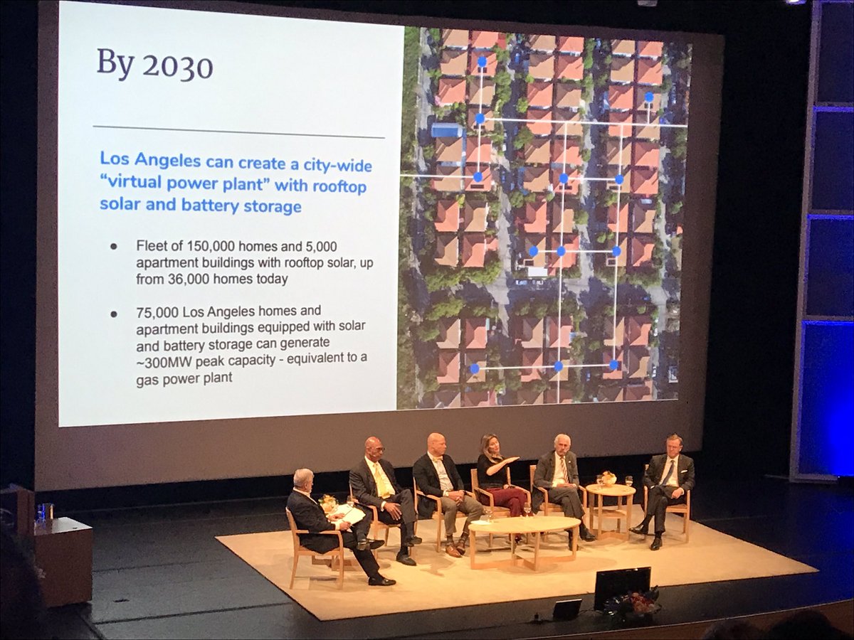 Can home solar + storage in LA turn the city into a virtual power plant? Could be possible according to @Sunrun, speaking @labctweets sustainability summit #LABCSummit19