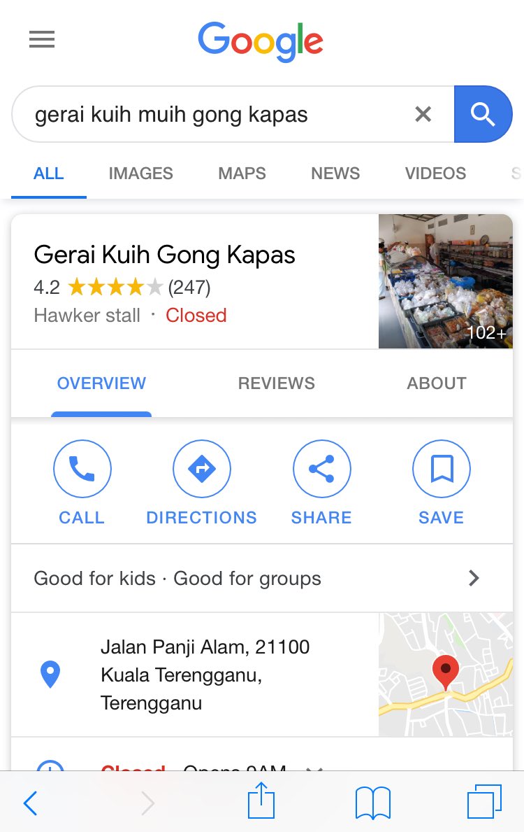Gerai Kuih Gong Kapas, Kuala TerengganuKalo sek mung nok bowok member dari luor sek mung wajib bowok dia mari sining. Serba serbi kuih ade sini. Nok kasidoh ade. Nok baek ade. : Google #TernakLemakBersamaSaroh
