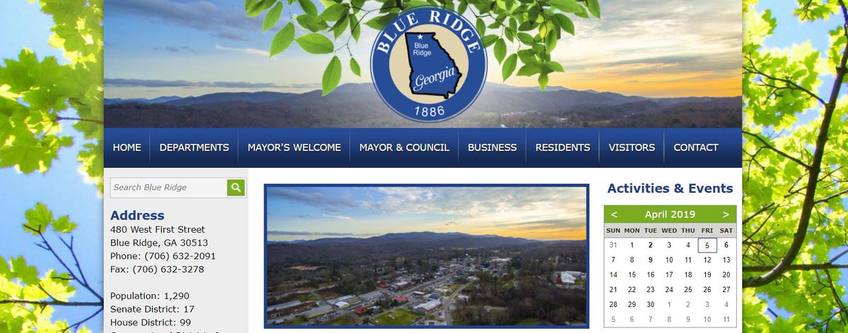 Sophicity's tweet photo. #WebsiteFriday - Check out the City of Blue Ridge GA's great looking website (https://t.co/H8wc1WSZsk)! -- @gacities #ITinaBox https://t.co/I5YcXFrVmz